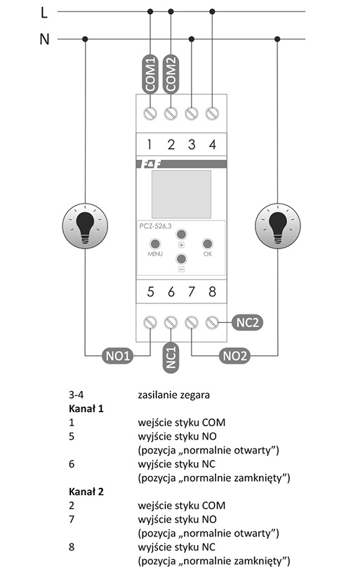 PCZ-526.4 schemat podłączenia